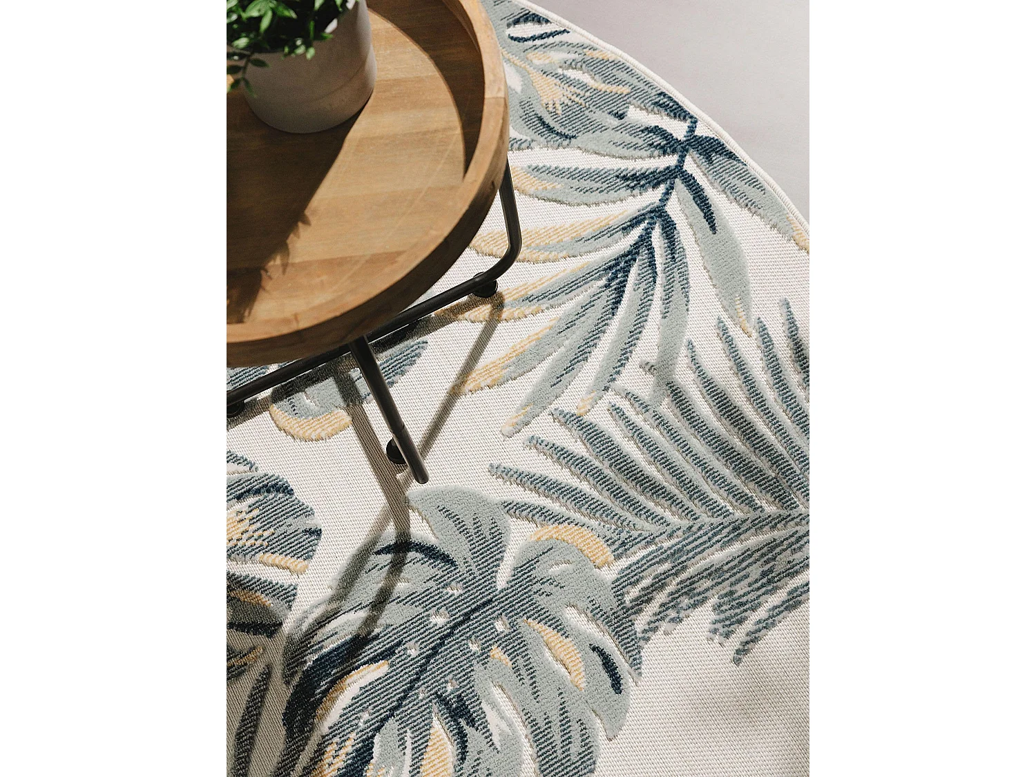 Tapis d'extérieur & intérieur Flora Multicouleur ø 200 cm rond