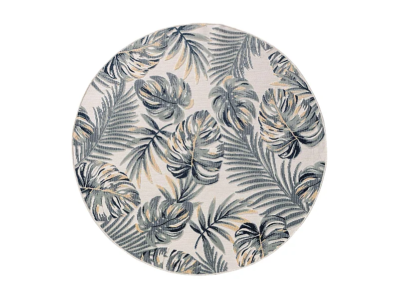 Tapis d'extérieur & intérieur Flora Multicouleur ø 200 cm rond