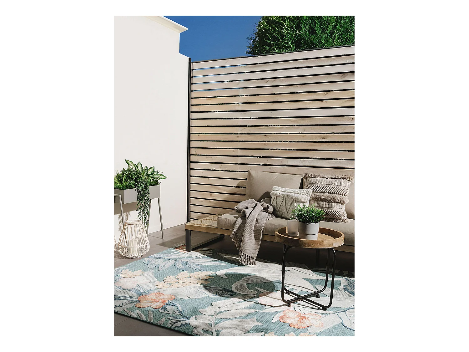 Tapis d'extérieur & intérieur Flora Multicouleur 200x300 cm