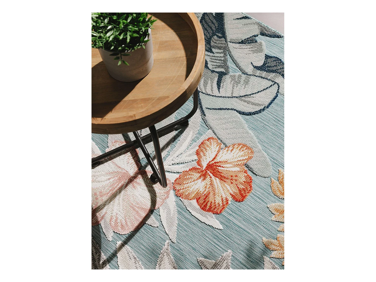 Tapis d'extérieur & intérieur Flora Multicouleur 200x300 cm