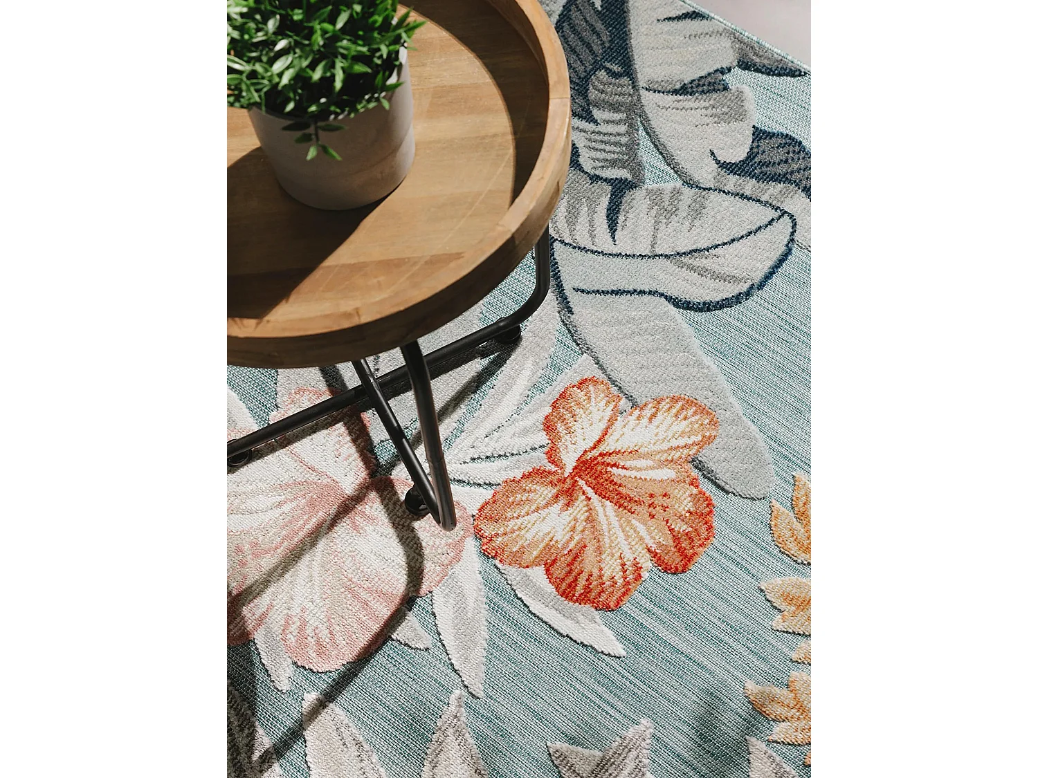 Tapis d'extérieur & intérieur Flora Multicouleur 200x300 cm