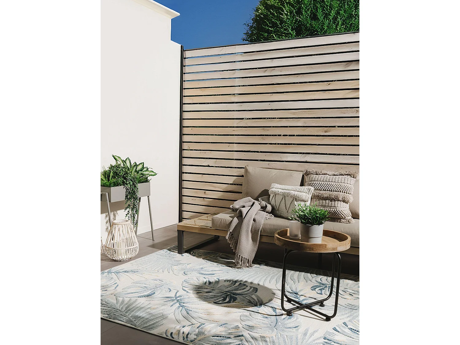 Tapis d'extérieur & intérieur Flora Multicouleur 120x170 cm