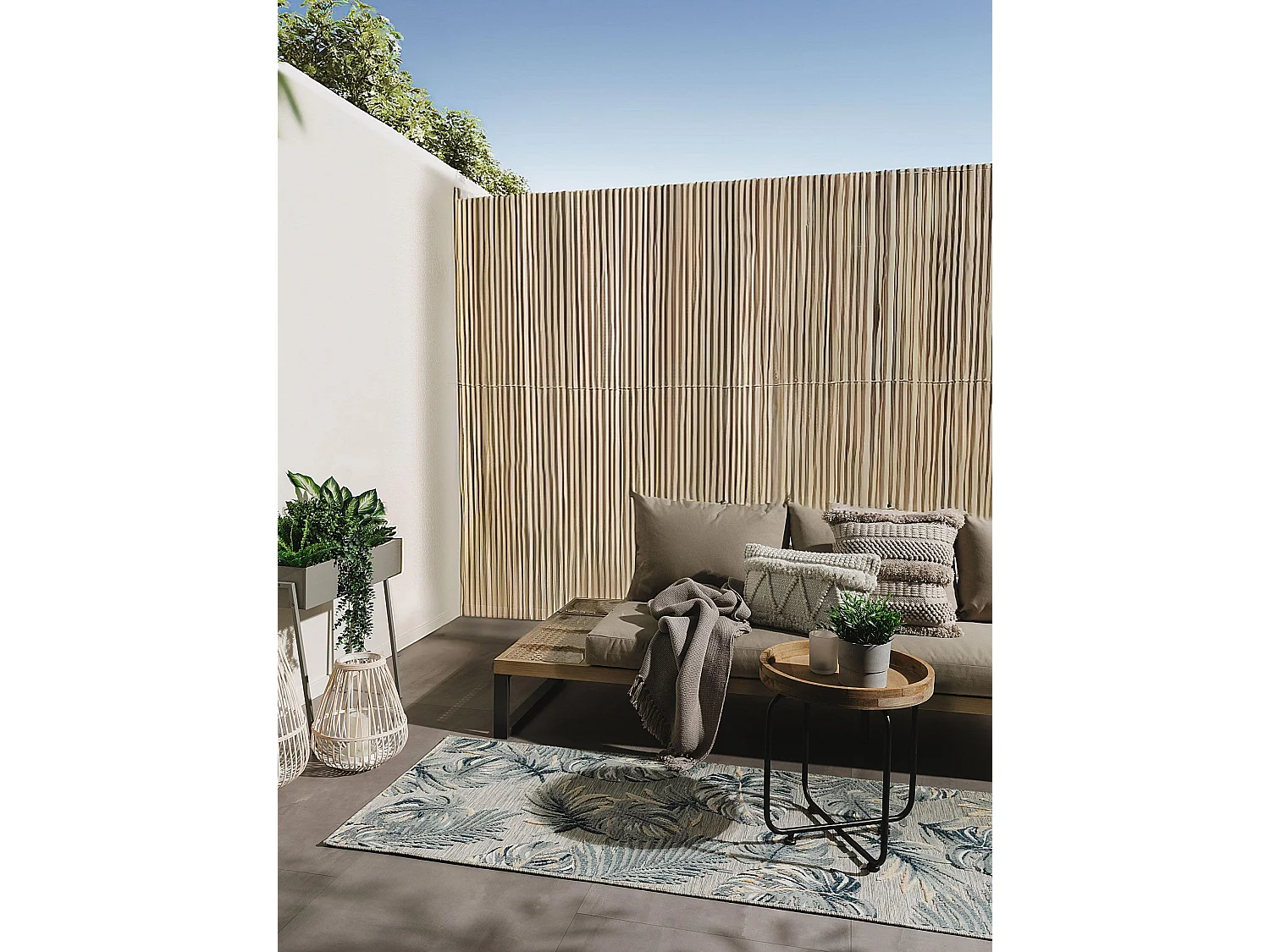 Tapis d'extérieur & intérieur Flora Multicouleur 80x250 cm