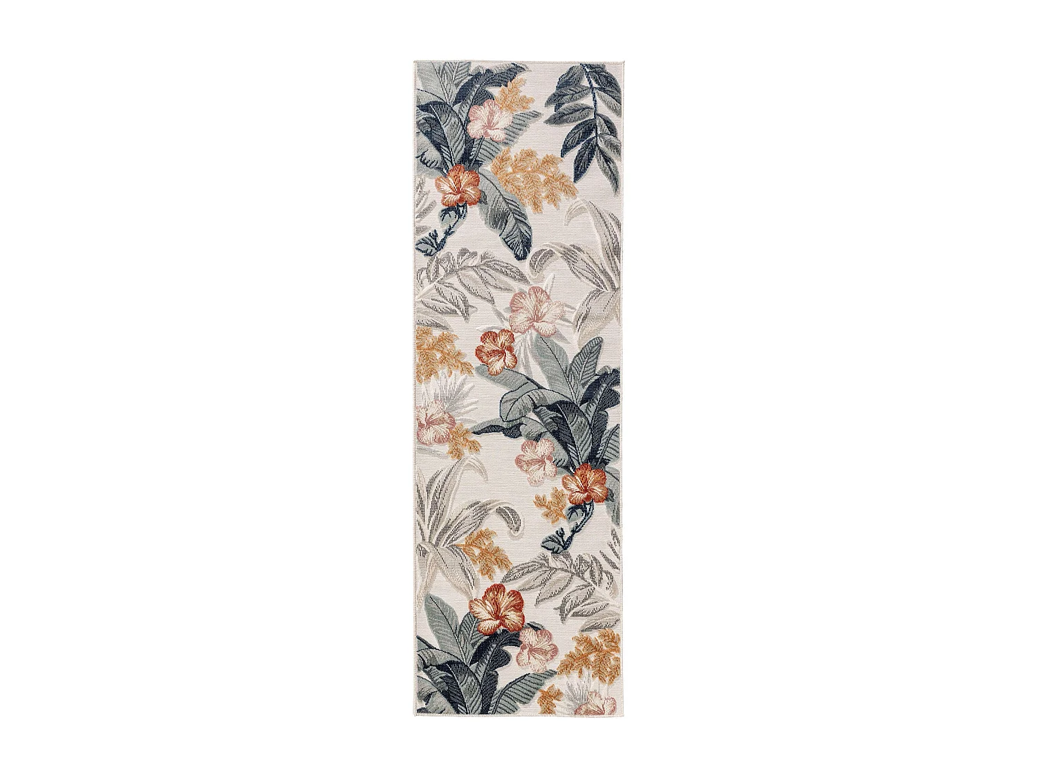 Tapis d'extérieur & intérieur Flora Multicouleur 80x250 cm