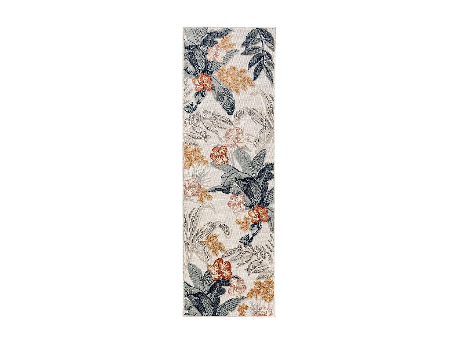 Tapis d'extérieur & intérieur Flora Multicouleur 80x250 cm