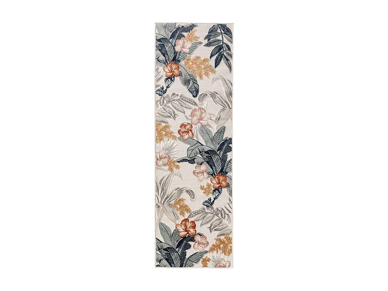 Tapis d'extérieur & intérieur Flora Multicouleur 80x250 cm