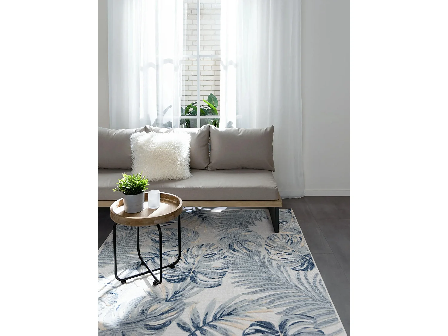 Tapis d'extérieur & intérieur Flora Multicouleur 200x300 cm