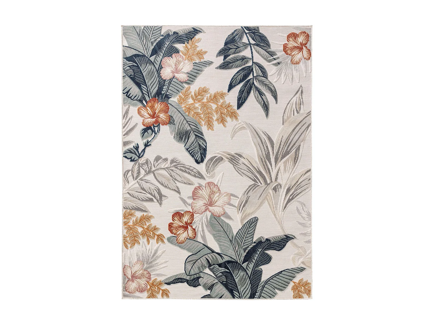 Tapis d'extérieur & intérieur Flora Multicouleur 80x150 cm