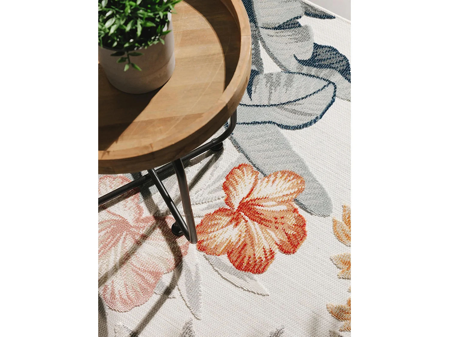 Tapis d'extérieur & intérieur Flora Multicouleur 80x150 cm