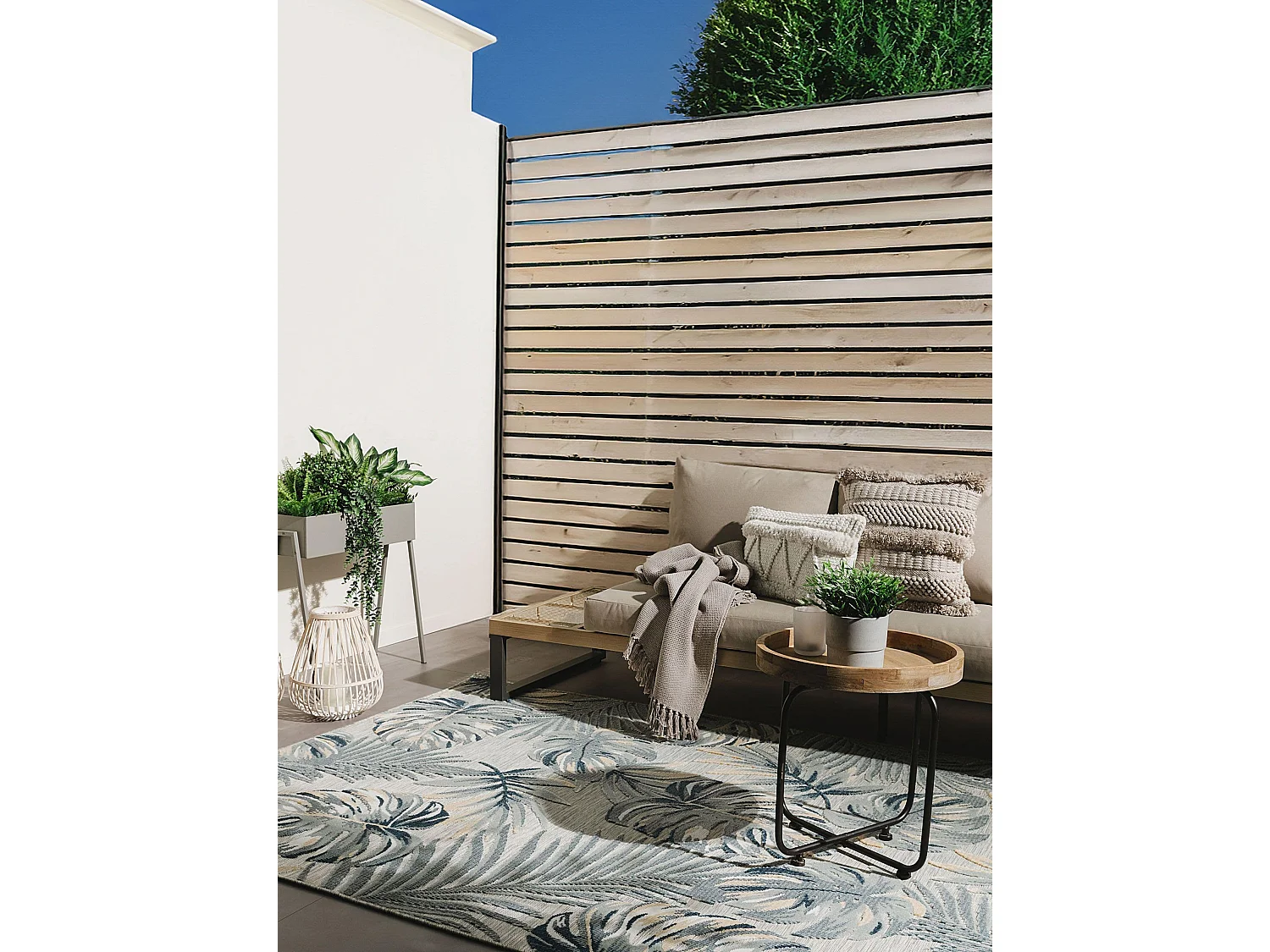 Tapis d'extérieur & intérieur Flora Multicouleur 200x300 cm