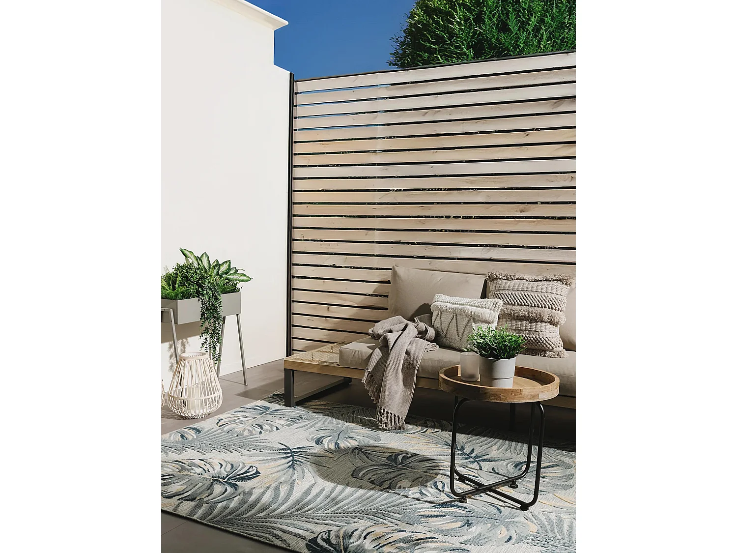 Tapis d'extérieur & intérieur Flora Multicouleur 120x170 cm
