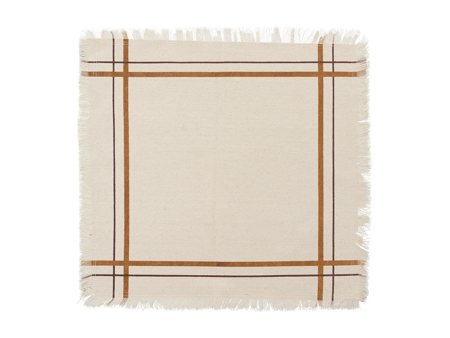 Lot de 2 serviettes de table en coton Beige, Cannelle et Violet 40 x 40 cm