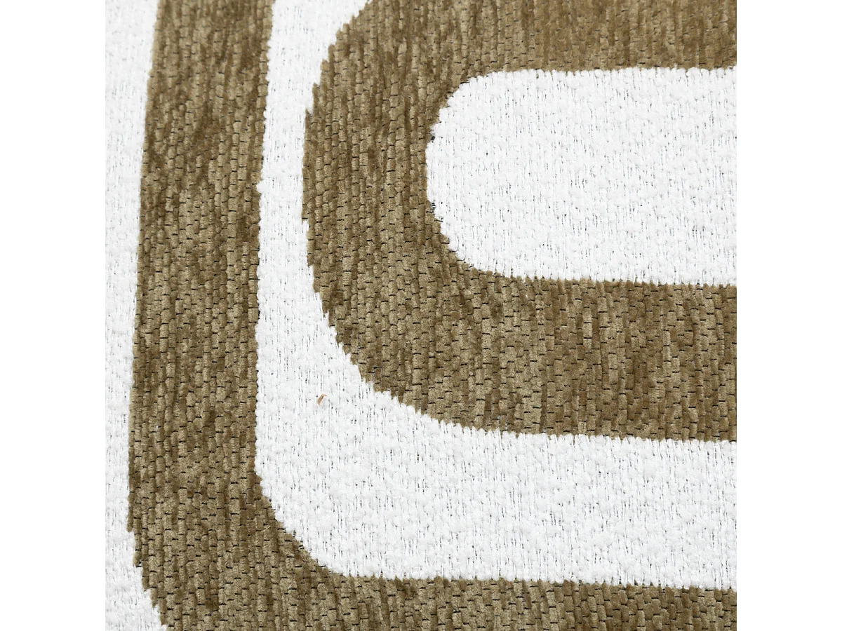 Coussin décoratif jacquard chenille Vert kaki  40 x 40 cm