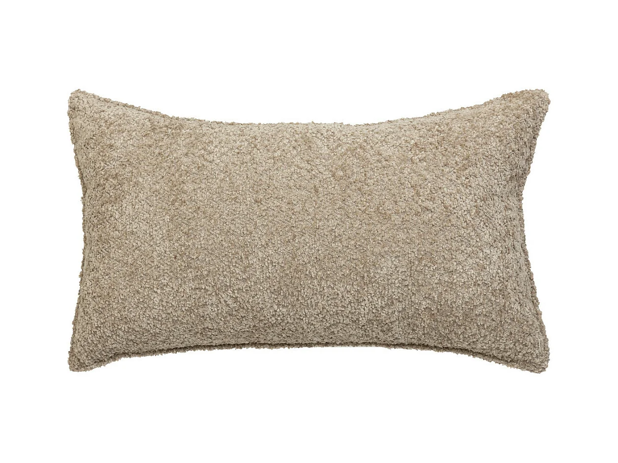 Coussin décoratif Bouclette Beige lin 30 x 50 cm