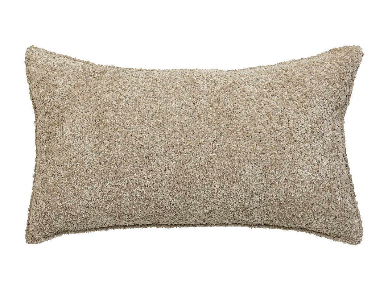 Coussin décoratif Bouclette Beige lin 30 x 50 cm