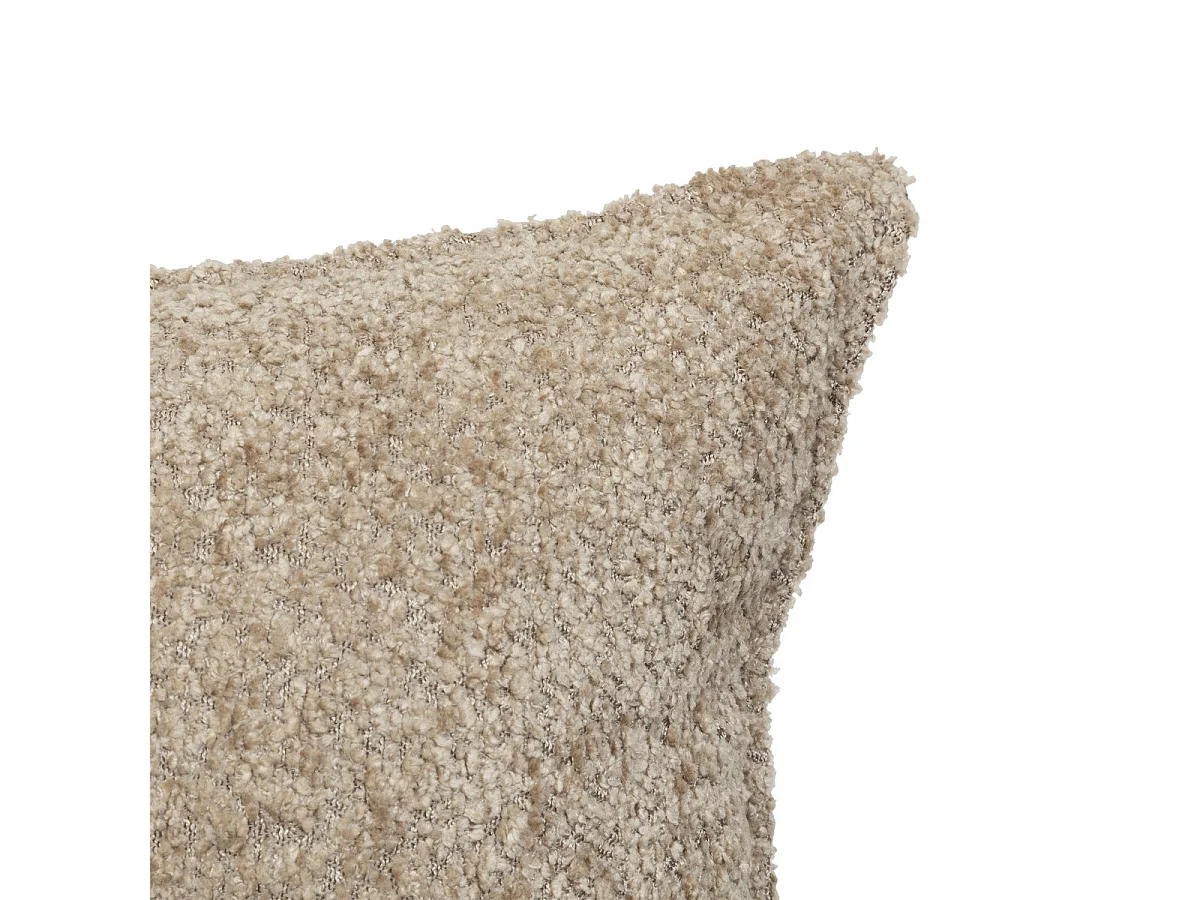 Coussin décoratif Bouclette Beige lin 30 x 50 cm