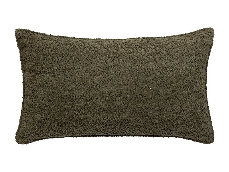 Coussin décoratif Bouclette  Vert Kaki 30 x 50 cm