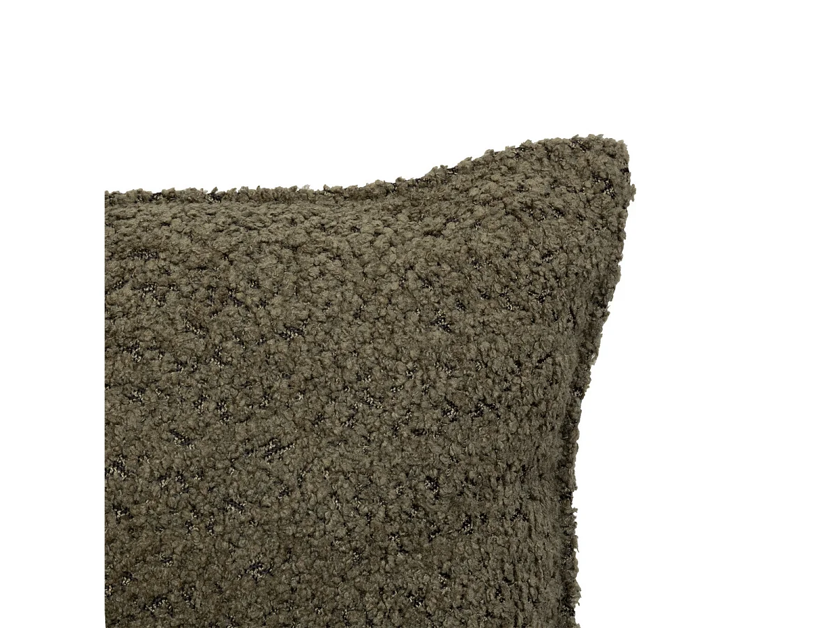 Coussin décoratif Bouclette  Vert Kaki 30 x 50 cm