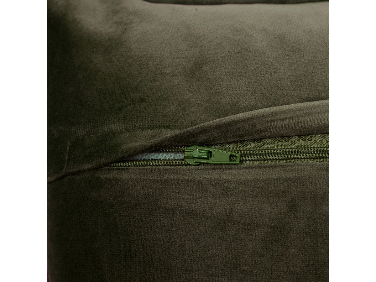 Coussin décoratif Bouclette  Vert Kaki 30 x 50 cm