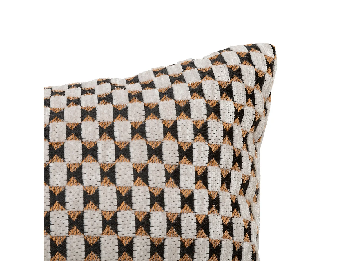 Coussin décoratif jacquard chenille Beige Lin 30 x 50 cm