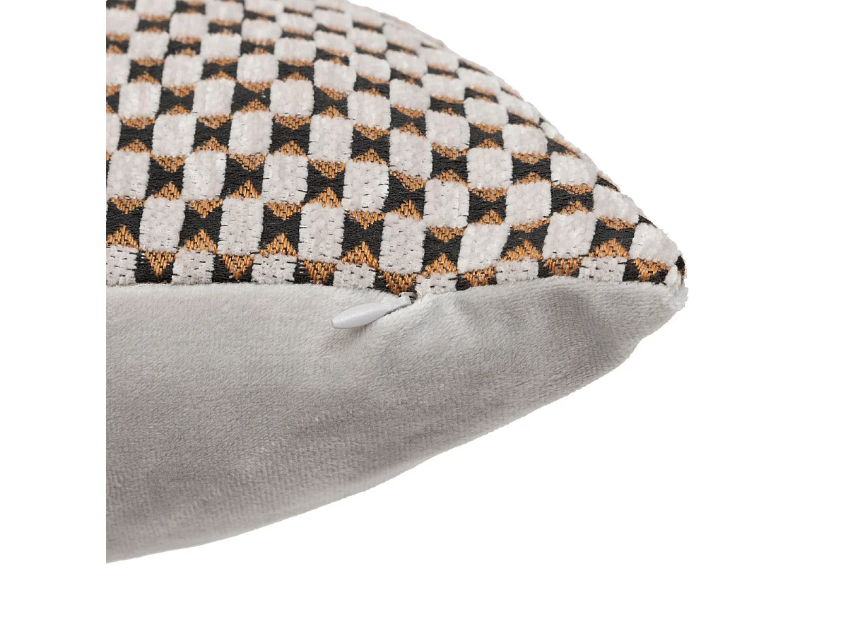 Coussin décoratif jacquard chenille Beige Lin 30 x 50 cm