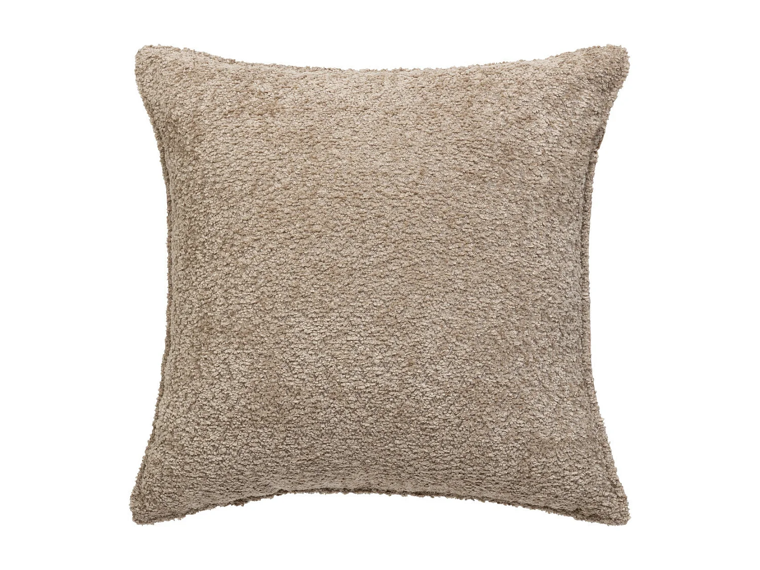 Coussin décoratif Bouclette Beige Lin 45 x 45 cm