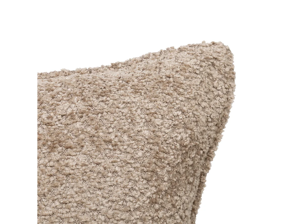 Coussin décoratif Bouclette Beige Lin 45 x 45 cm