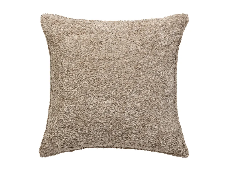 Coussin décoratif Bouclette Beige Lin 45 x 45 cm