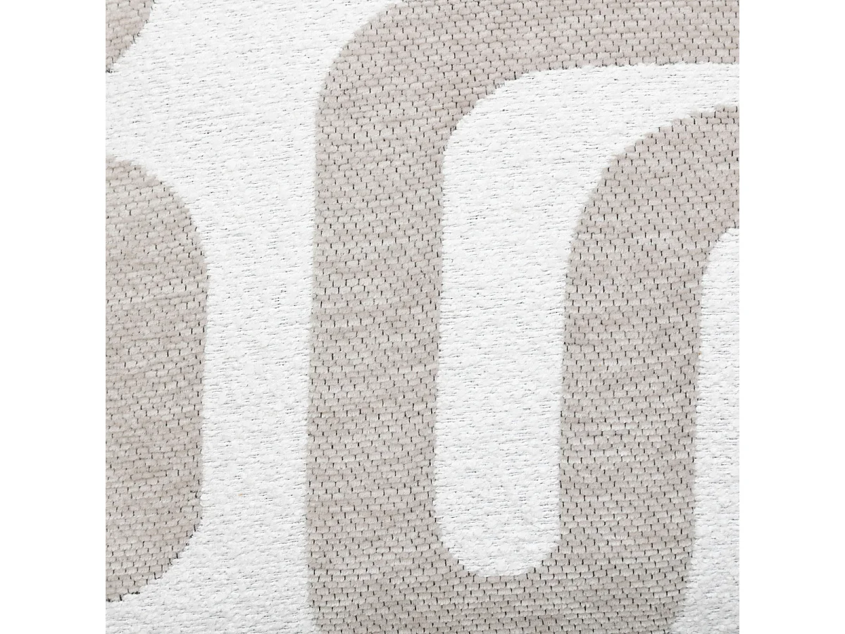 Coussin décoratif jacquard chenille Beige Lin 40 x 40 cm