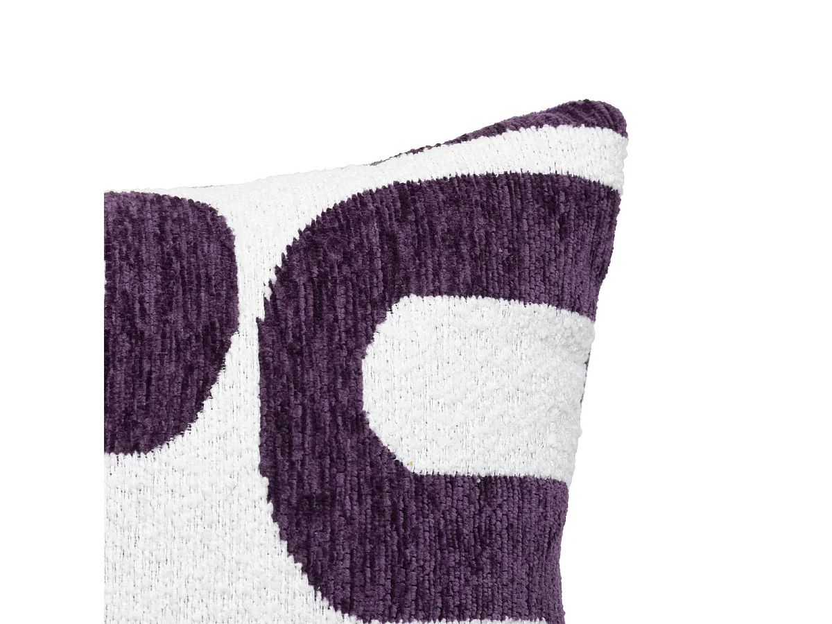 Cojín de jacquard chenille con reverso de terciopelo