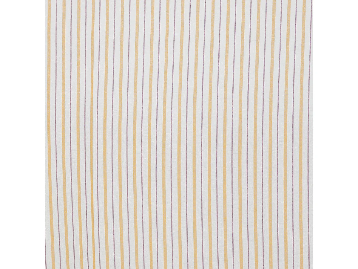 Voilage à œillets Cannelle et Violet aspect Lin avec rayures 140 x 240 cm