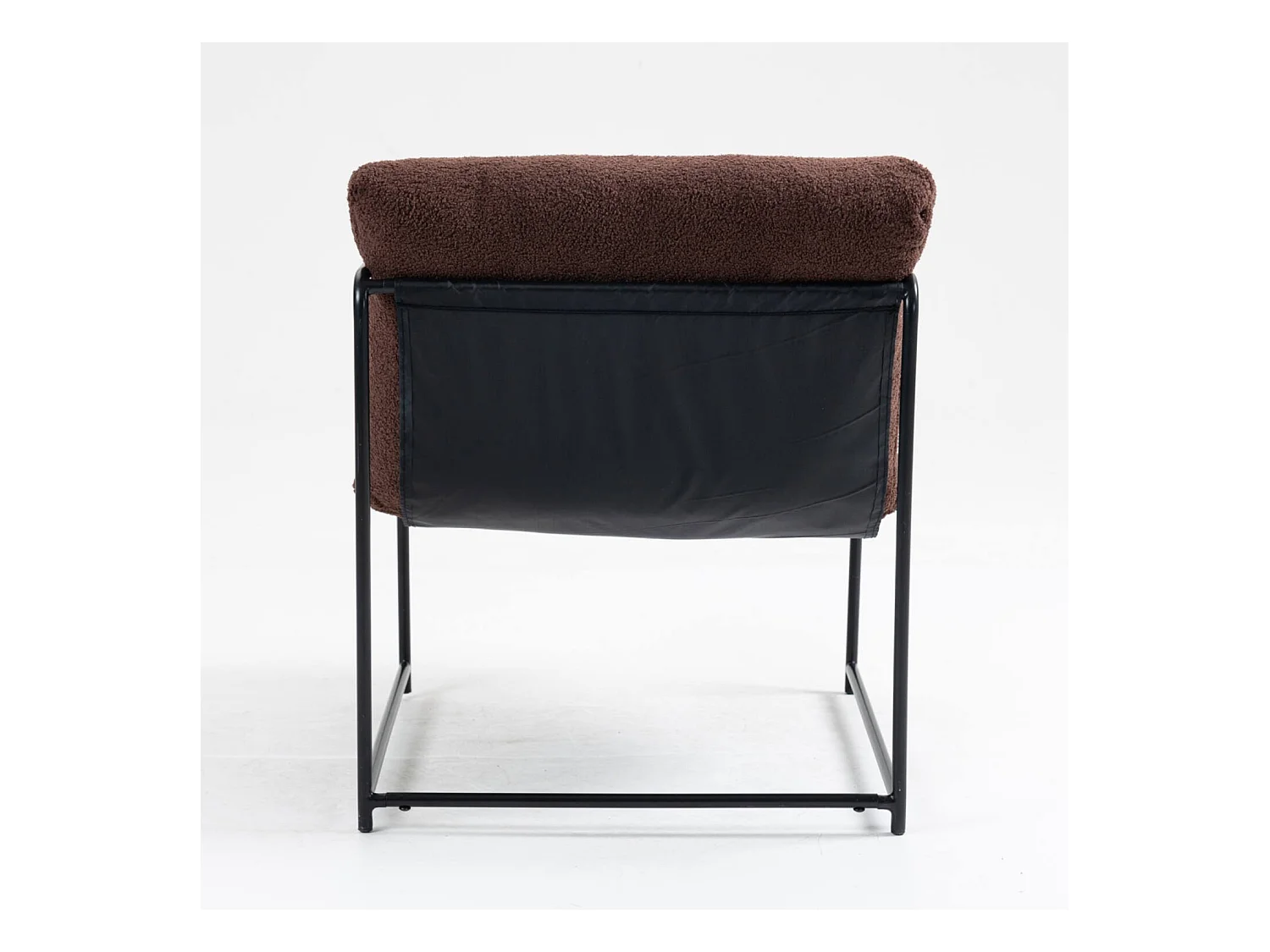 Satz mit 2 Sesseln Dabdelat, Sessel mit Bouclé-Stoff bezogen, gepolsterter Stuhl, Sitz mit Metallarmlehnen, 61x67h75 cm, Braun