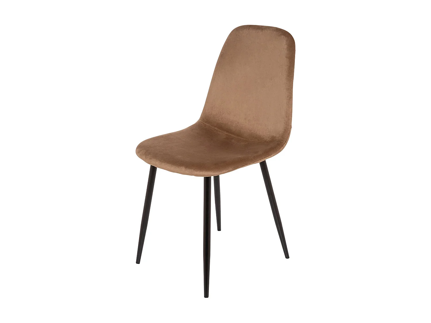 Juego de 2 sillas Dacampor, Sillón tapizado en terciopelo, Silla de comedor acolchada, Asiento para reuniones, 45x56h87 cm, Arena