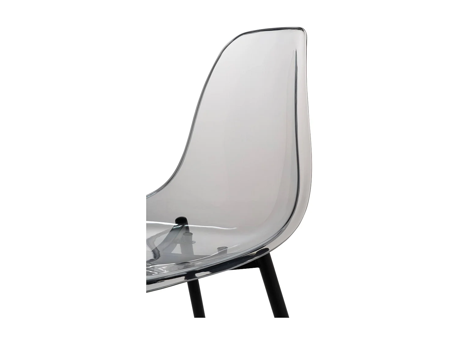 Ensemble de 2 chaises Dabdalhad, fauteuil PET, Chaise de salle à manger ergonomique, Siège de réunion, 53x46h81 cm, Fumée