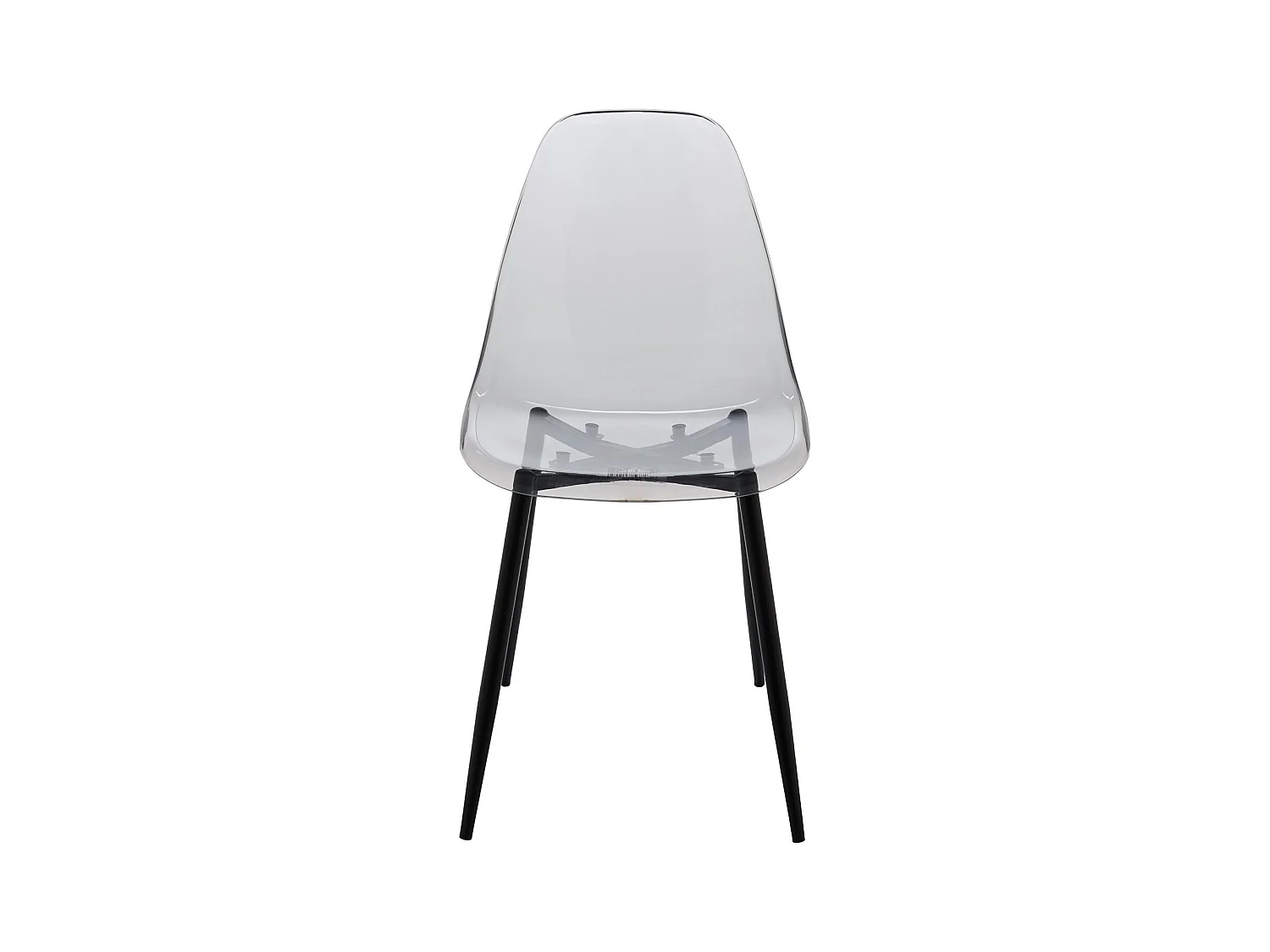 Ensemble de 2 chaises Dabdalhad, fauteuil PET, Chaise de salle à manger ergonomique, Siège de réunion, 53x46h81 cm, Fumée