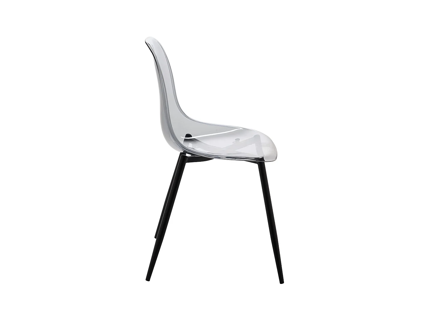 Ensemble de 2 chaises Dabdalhad, fauteuil PET, Chaise de salle à manger ergonomique, Siège de réunion, 53x46h81 cm, Fumée