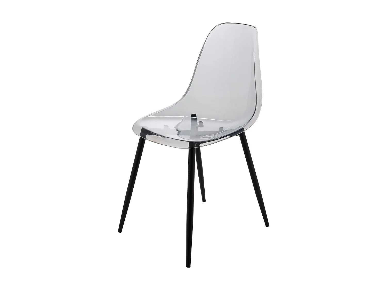 Ensemble de 6 chaises Dabdalhad, fauteuil PET, Chaise de salle à manger ergonomique, Siège de réunion, 53x46h81 cm, Fumée
