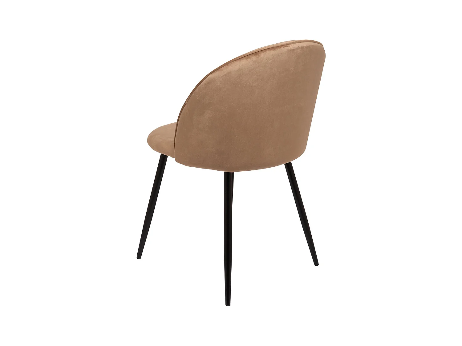 Ensemble de 6 chaises Dabruzzes, Fauteuil recouvert de velours, Chaise de salle à manger rembourrée, Siège de réunion, 51x54h82 cm, Sable