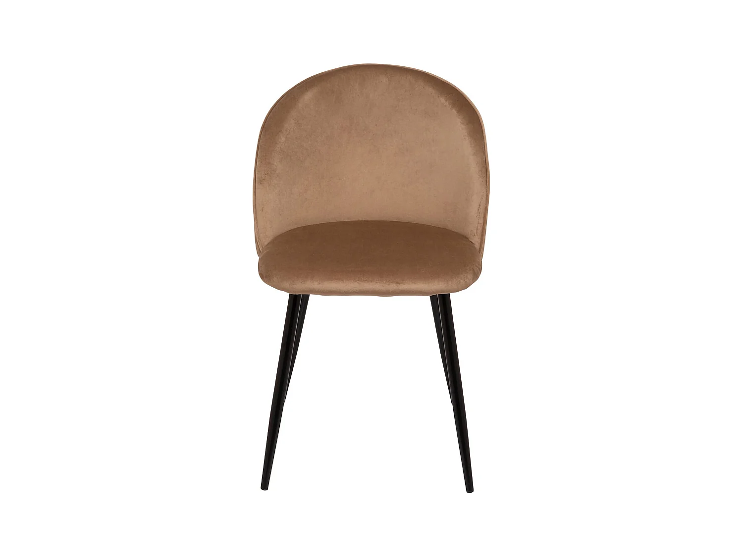 Ensemble de 6 chaises Dabruzzes, Fauteuil recouvert de velours, Chaise de salle à manger rembourrée, Siège de réunion, 51x54h82 cm, Sable