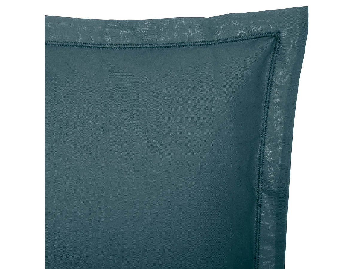 Taie d'oreiller en Coton Bleu Orage 50 x 70 cm