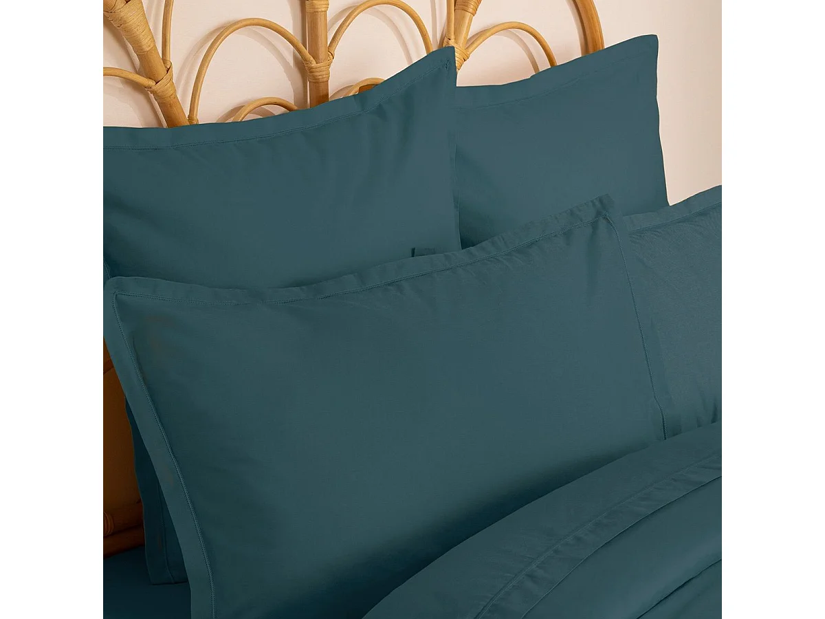 Taie d'oreiller en Coton Bleu Orage 50 x 70 cm