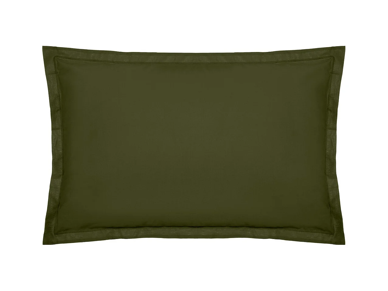 Taie d'oreiller en Coton Vert Kaki 50 x 70 cm