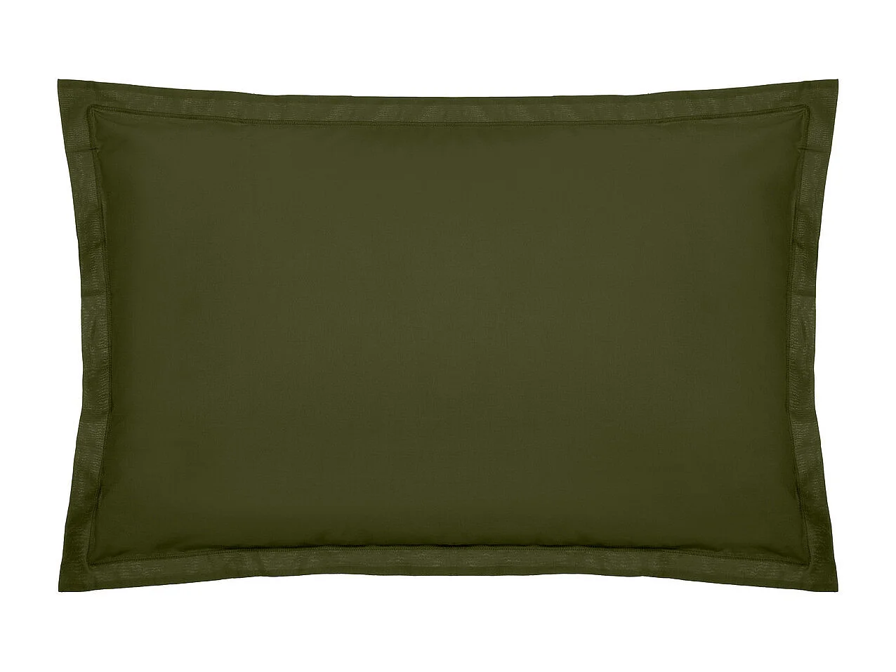 Taie d'oreiller en Coton Vert Kaki 50 x 70 cm