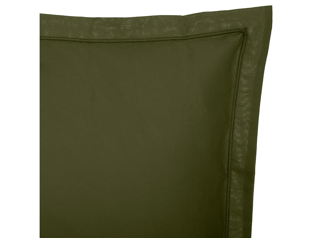 Taie d'oreiller en Coton Vert Kaki 50 x 70 cm