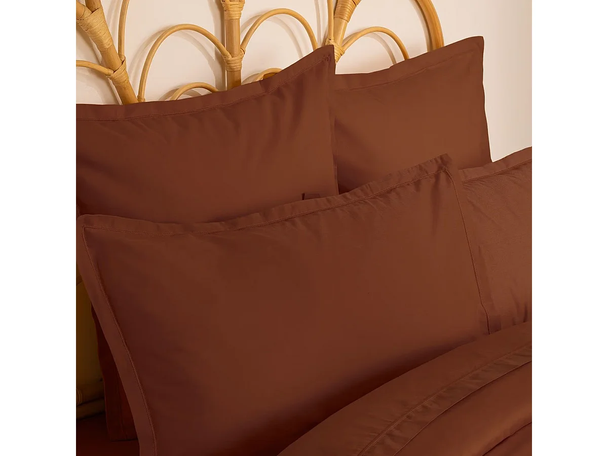 Taie d'oreiller en Coton Terracotta 50 x 70 cm