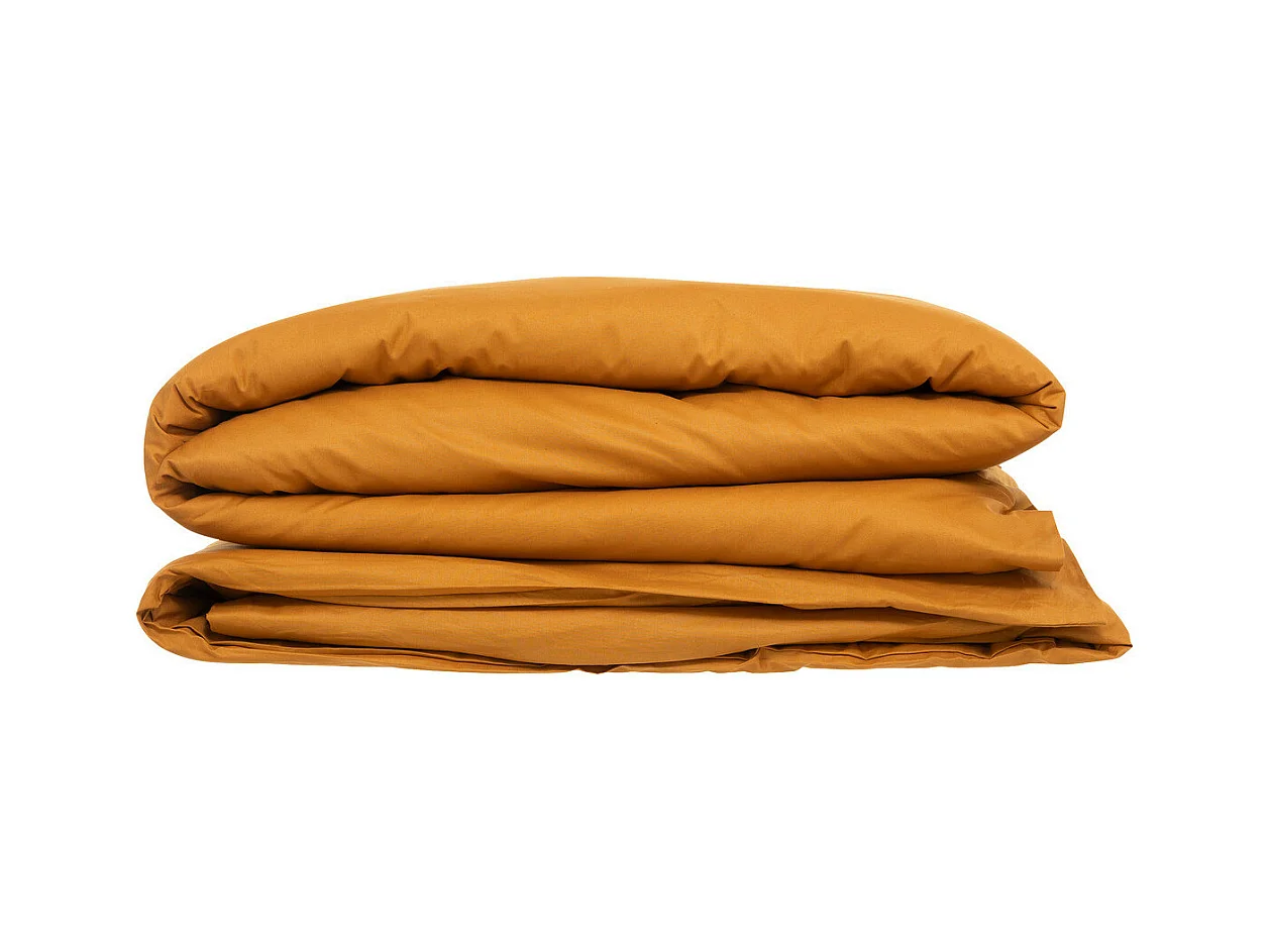 Housse de couette 2 Personnes en Coton Jaune cumin 240 x 220 cm