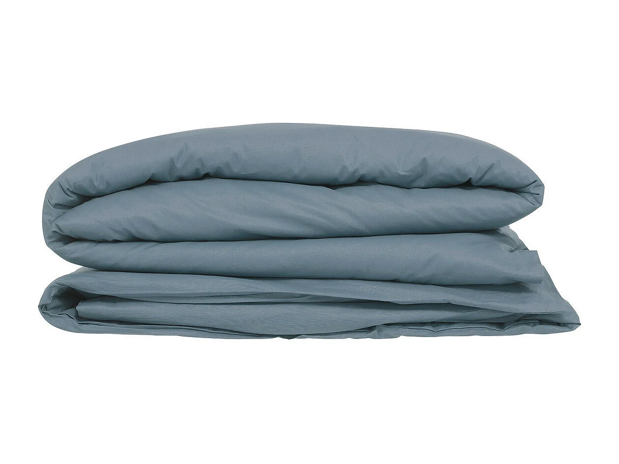 Housse de couette 2 Personnes en Coton  Bleu Orage 240 x 220 cm