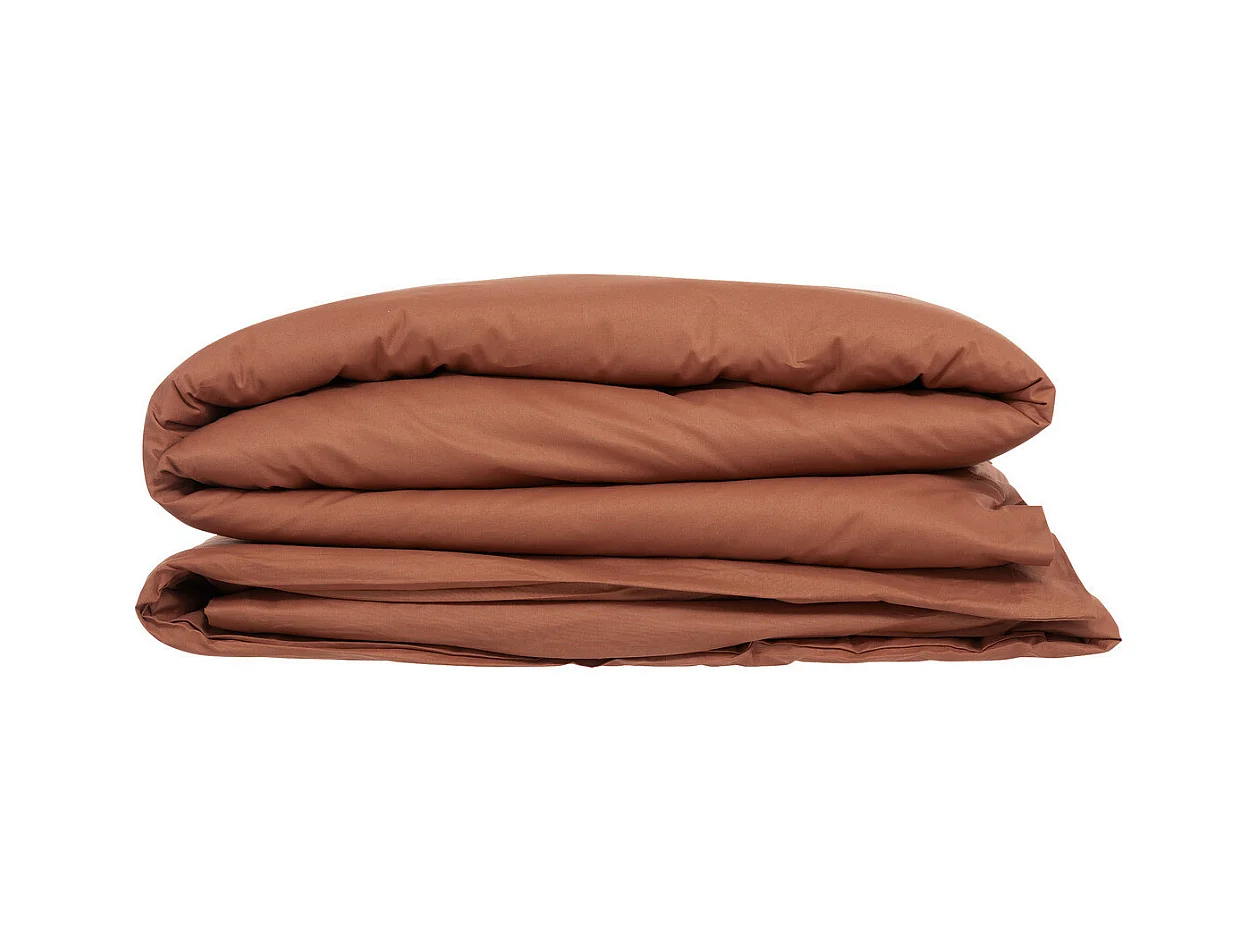 Housse de couette 2 Personnes en Coton Terracotta 240 x 220 cm