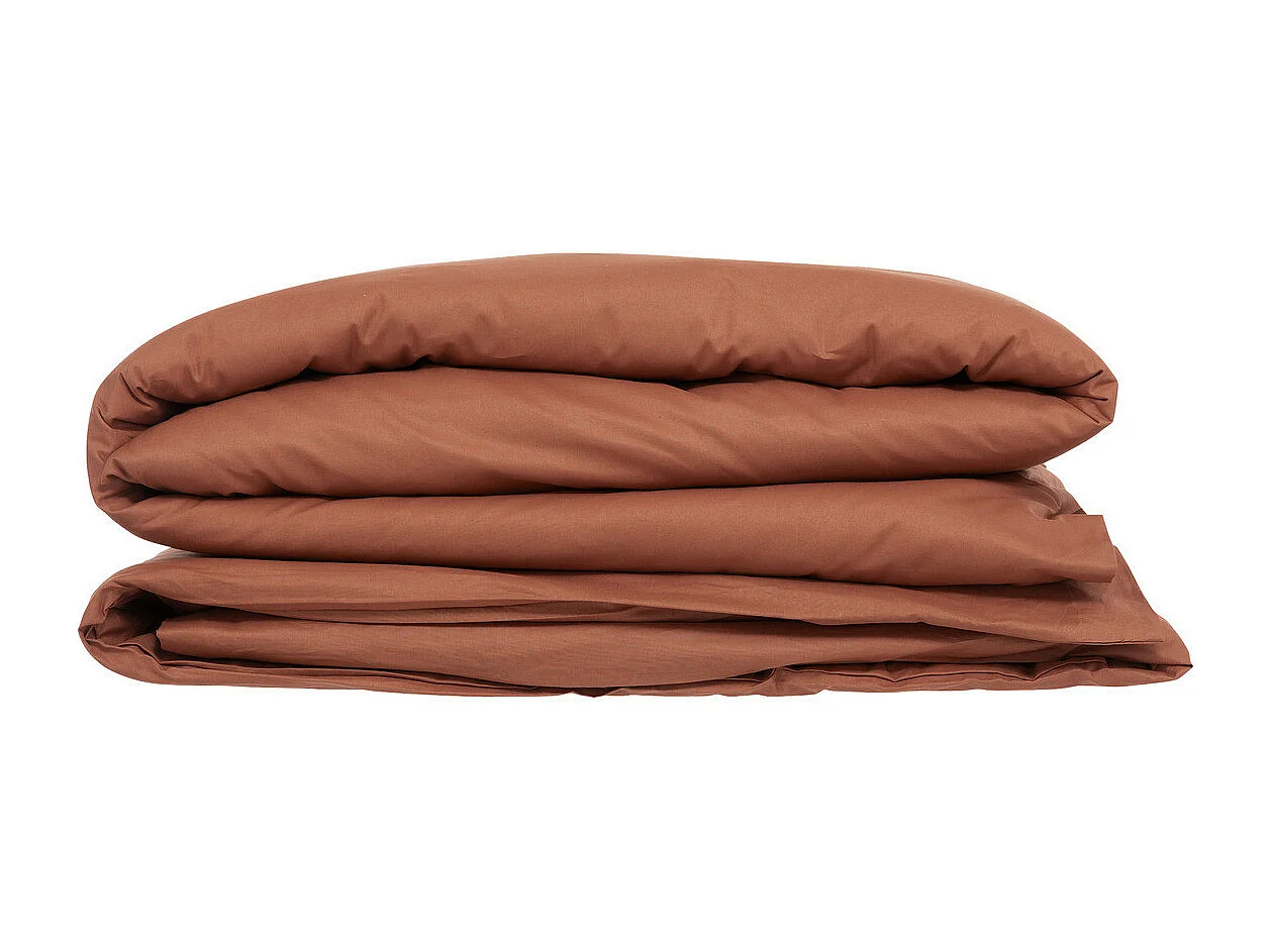 Housse de couette 2 Personnes en Coton Terracotta 240 x 220 cm