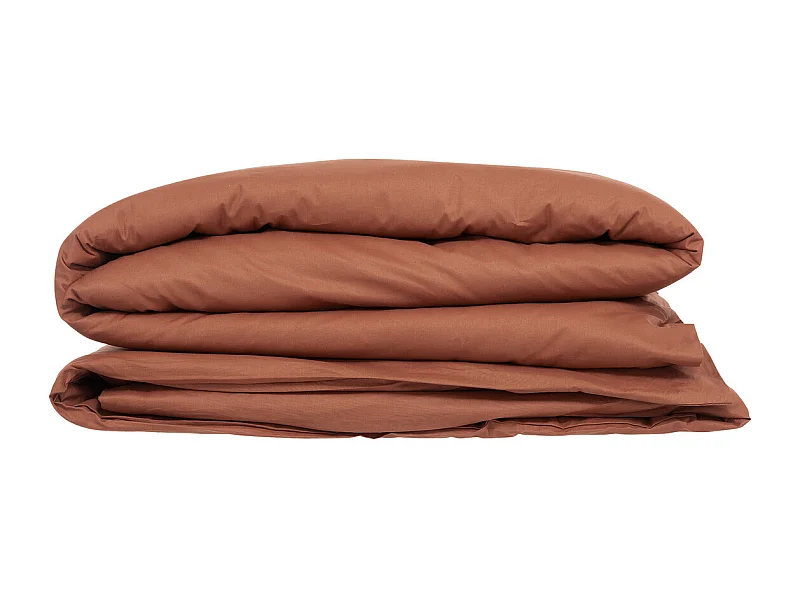 Housse de couette 2 Personnes en Coton Terracotta 240 x 220 cm